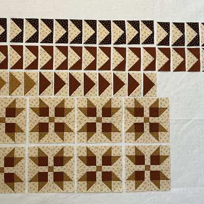 October blocks done for the Malted Mystery QAL