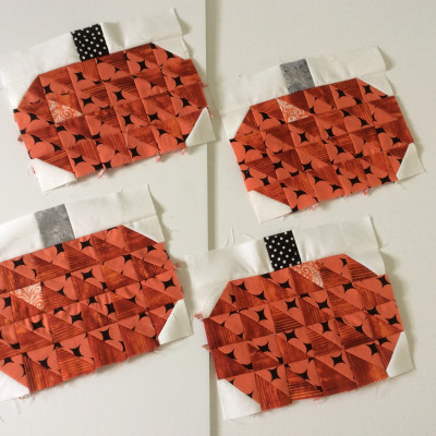 Half triangle pumpkins