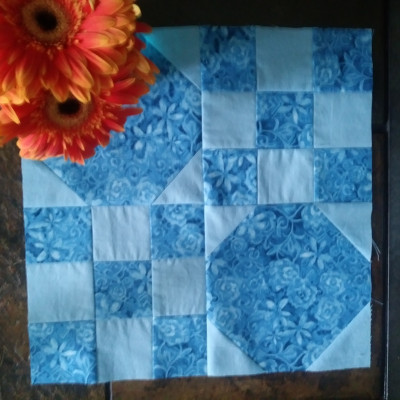 Beautiful Blue Bird June block