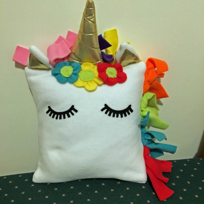 Christmas Present: Unicorn Pillow from "Crafting Cheerfully"