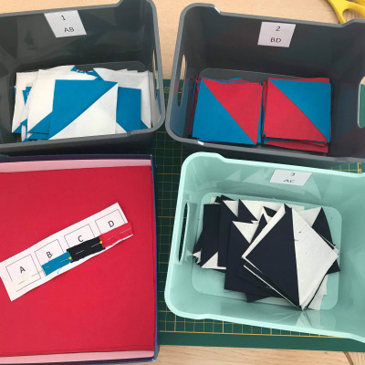 Voilà mes troisièmes blocs terminés. Sylvie Gautron