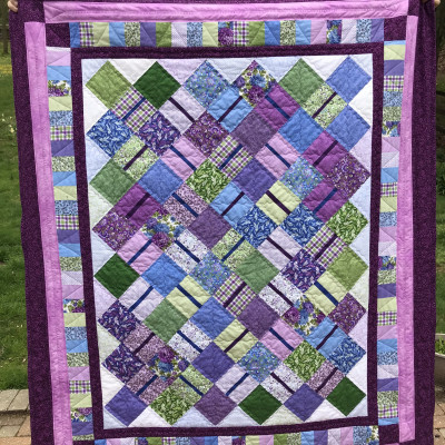 Purple Ribbon Quilt