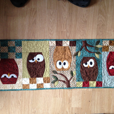 Irene Bowie Owl table runner