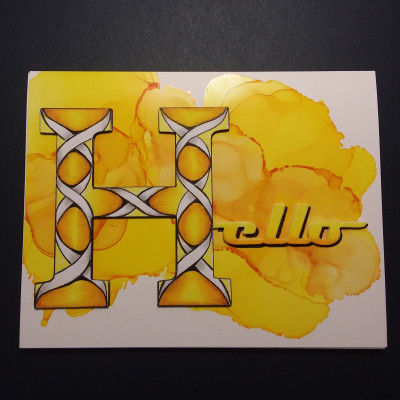 Mega alphabet H, Bold greetings die set. Susan H.