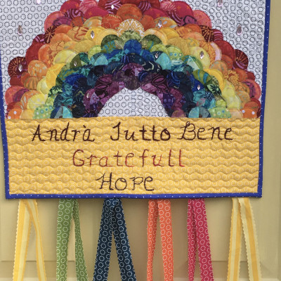 Claudia’s  rainbow of gratitude and hope
