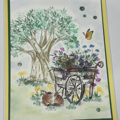 Lisa J. - Tree and Wooden Cart