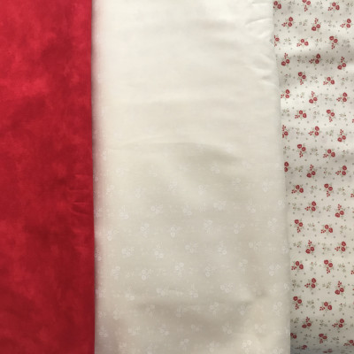 I'm making a red and white queen-size quilt.