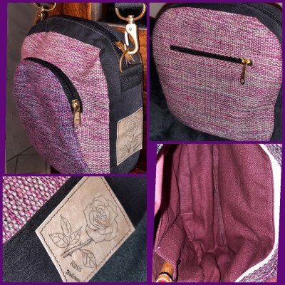 Bugwelle aus selbst gewebtem Stoff, Rosi Schmitz