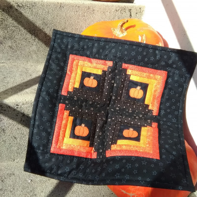 Mini log cabin avec redbuttonquilt, Marie-Françoise de lille