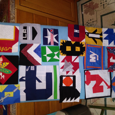 Hockey quilt blocks