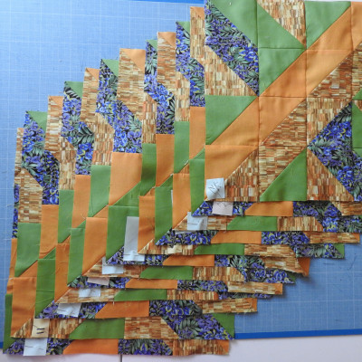 Après une petite pause j’ai repris le montage de mes blocs. Michèle Andres