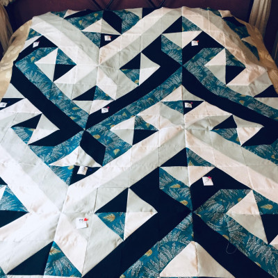 fini enfin ! Premier grand patchwork. Sylvie Boissière