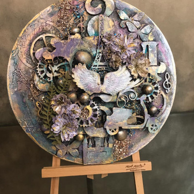 mixmedia#ckalkpaint#mdfbase#nwewax#itsybitsy