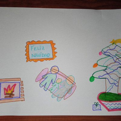 #ConcursoDibujoNavidadFixoKids Darío 13 años #YoConcursoConFixoKids